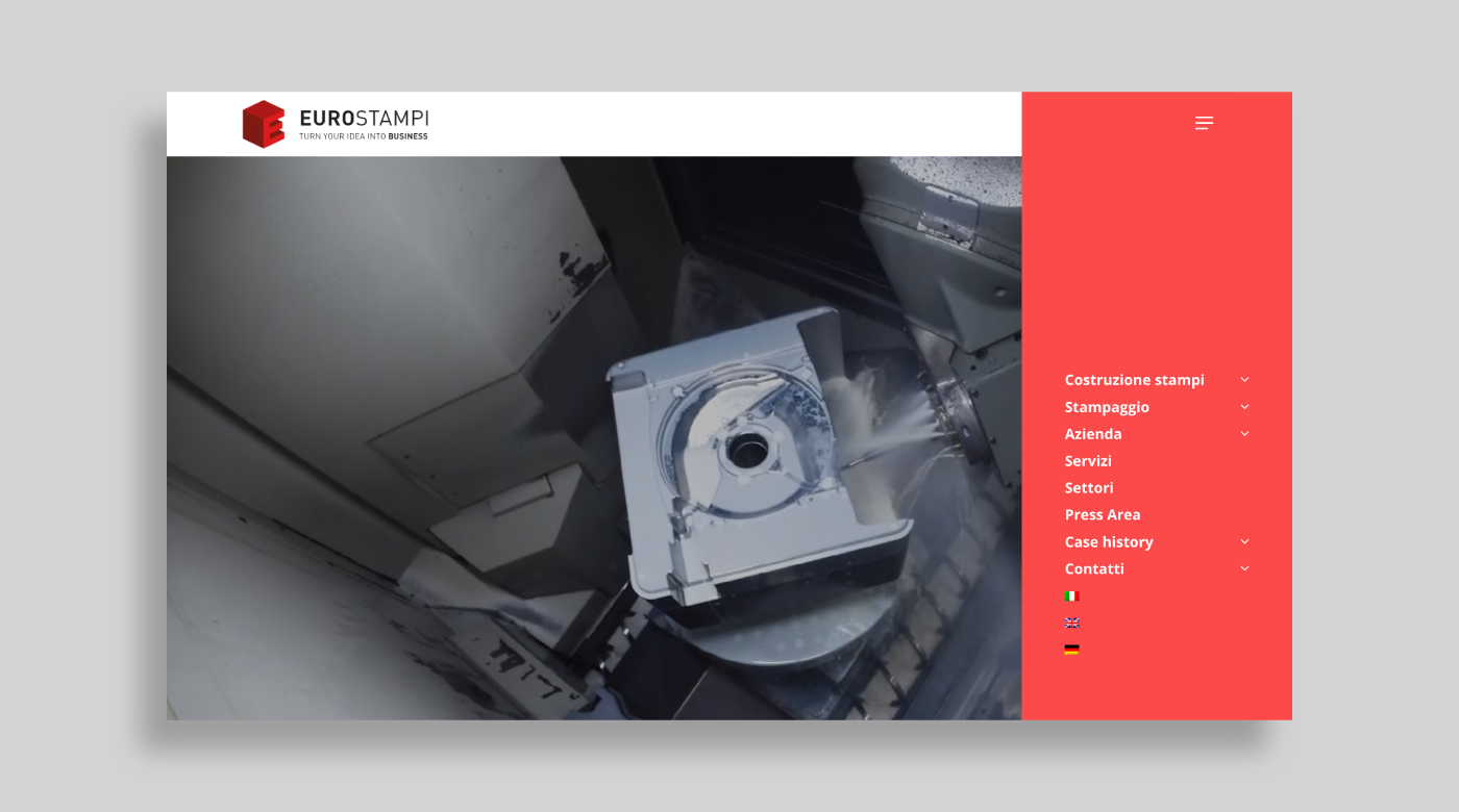 Homepage - menu