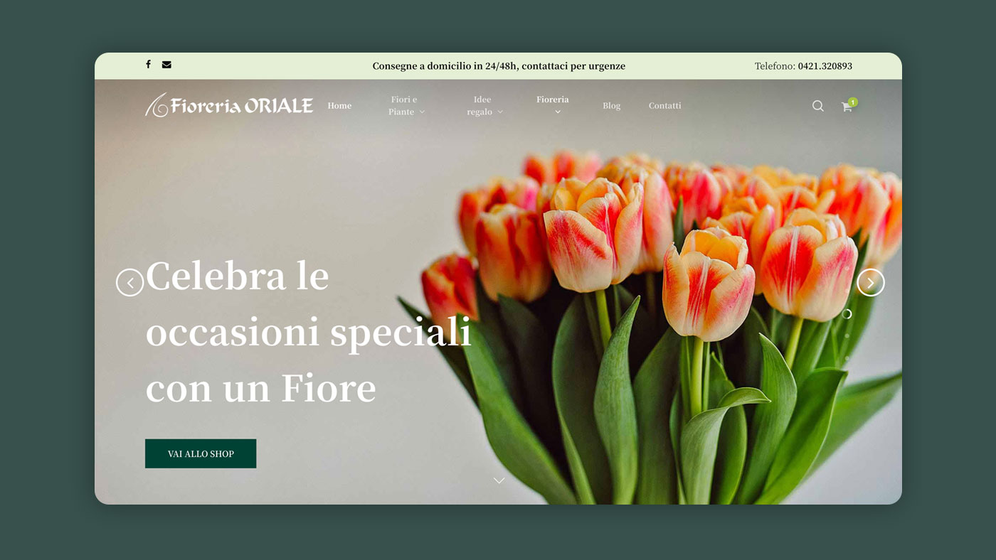 Nuovo sito ecommerce Fioreria Oriale