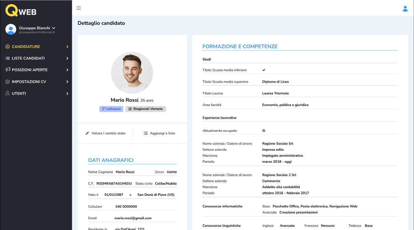 Gestione curriculum backend - 03