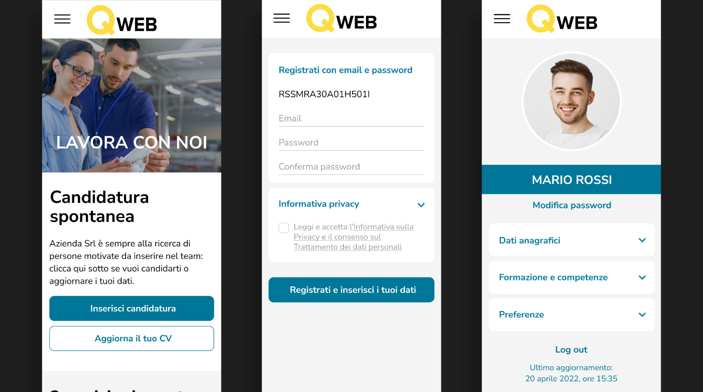 Gestione curriculum frontend - mobile 01
